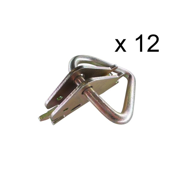 Tie 4 Safe 2 E Track Fitting w/ D Ring WLL- 1,333 lbs., PK12 A10217D-12 - main